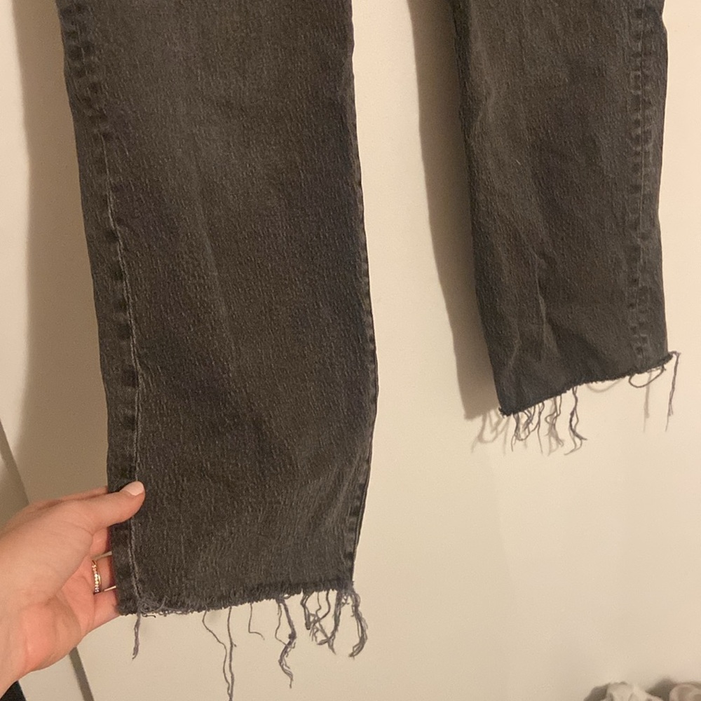 Madewell Charcoal 90s Straight Leg Jeans - Picture 3 of 10